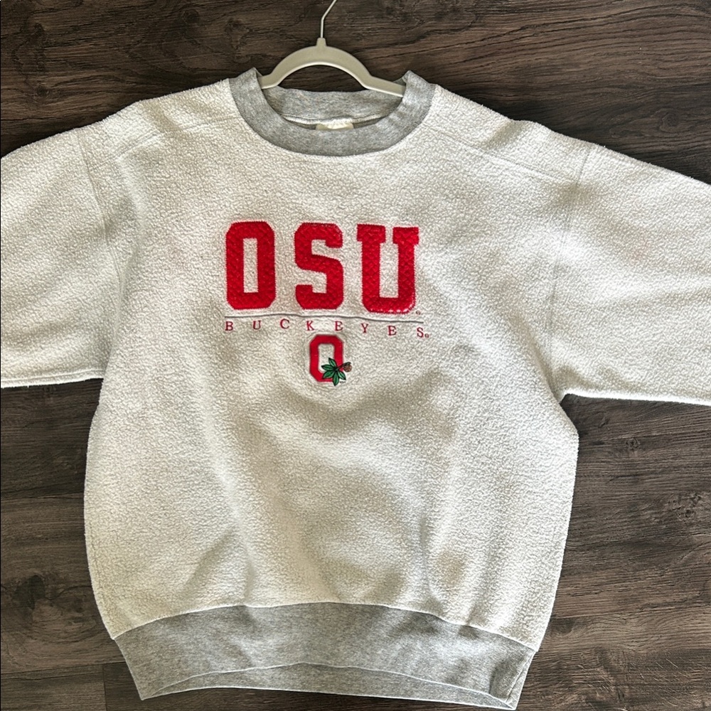 Vintage White Crewneck Sweatshirt with Red Lettering